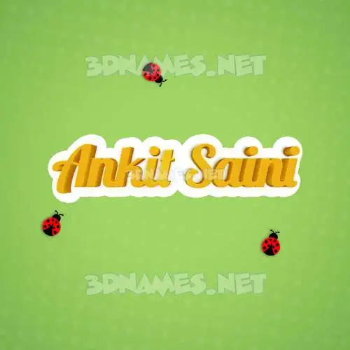 ankit saini in Ladybugs style - 3D name wallpaper ankit saini in Ladybugs style - 3D name wallpaper