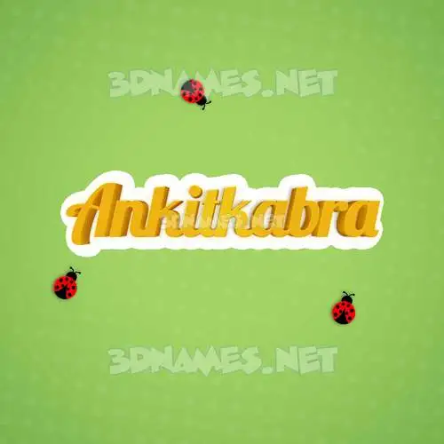 ankitkabra in Ladybugs style - 3D name wallpaper