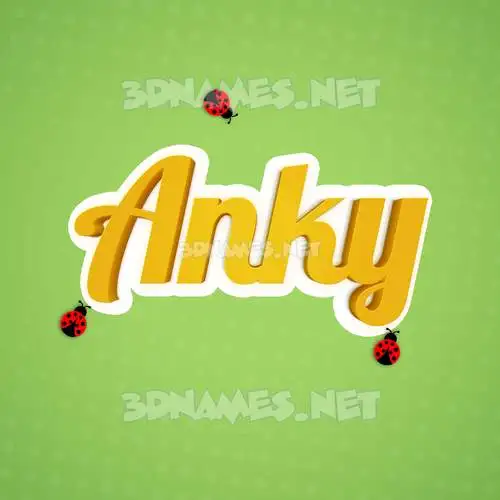 anky in Ladybugs style - 3D name wallpaper