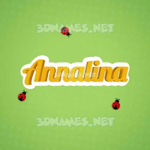 annalina in Ladybugs style - 3D name wallpaper