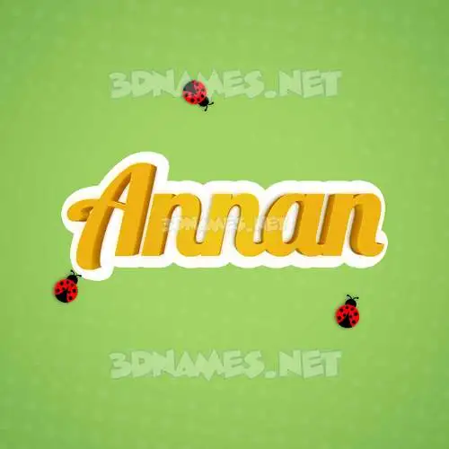 annan in Ladybugs style - 3D name wallpaper