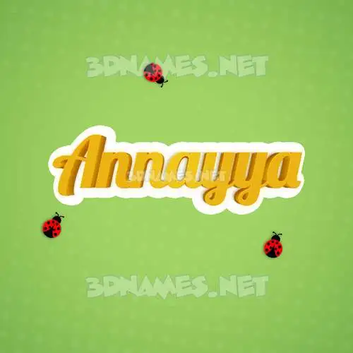 annayya in Ladybugs style - 3D name wallpaper