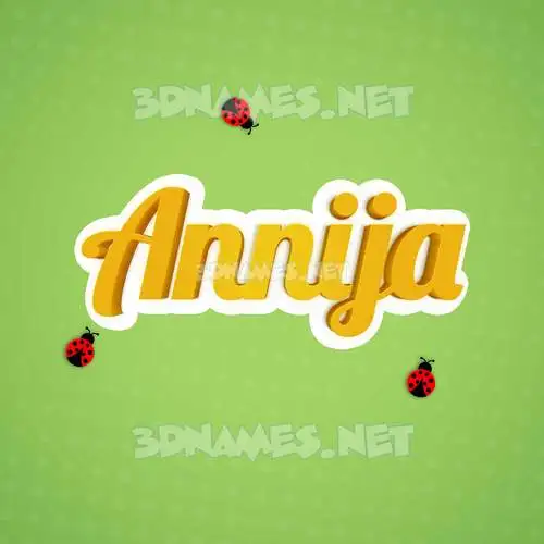 annija in Ladybugs style - 3D name wallpaper