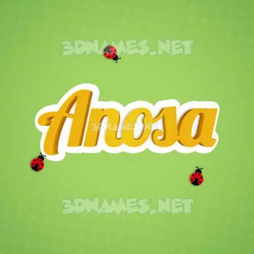 anosa in Ladybugs style - 3D name wallpaper