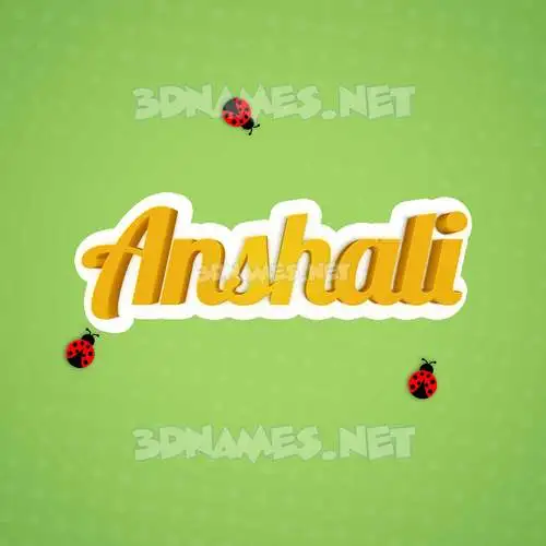 anshali in Ladybugs style - 3D name wallpaper