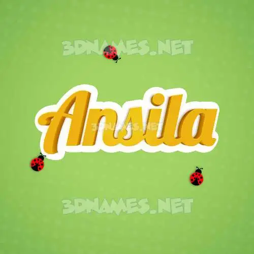 ansila in Ladybugs style - 3D name wallpaper