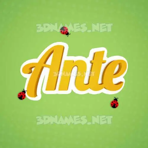 ante in Ladybugs style - 3D name wallpaper