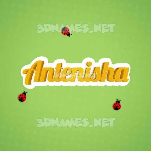 antenisha in Ladybugs style - 3D name wallpaper antenisha in Ladybugs style - 3D name wallpaper
