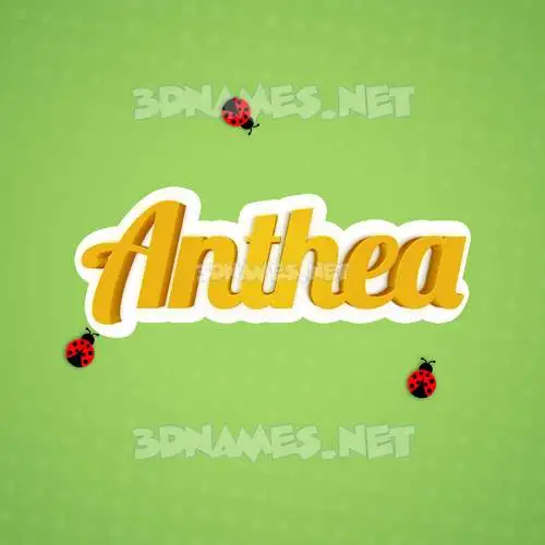 anthea in Ladybugs style - 3D name wallpaper