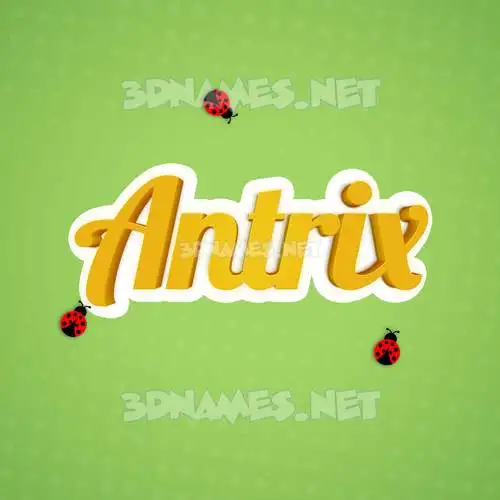 antrix in Ladybugs style - 3D name wallpaper