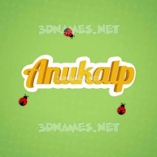 anukalp in Ladybugs style - 3D name wallpaper