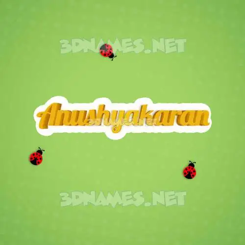 anushyakaran in Ladybugs style - 3D name wallpaper