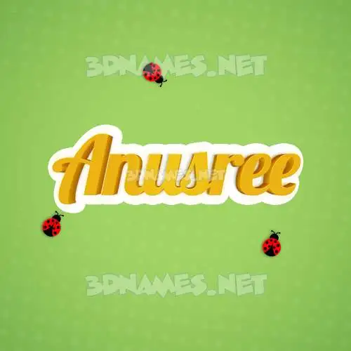 anusree in Ladybugs style - 3D name wallpaper