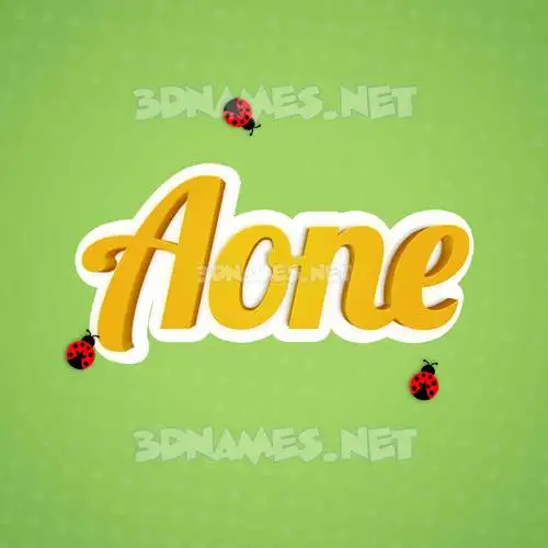 aone in Ladybugs style - 3D name wallpaper