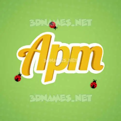 apm in Ladybugs style - 3D name wallpaper apm in Ladybugs style - 3D name wallpaper