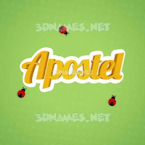 apostel in Ladybugs style - 3D name wallpaper