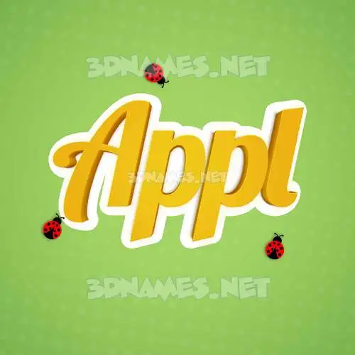 appl in Ladybugs style - 3D name wallpaper appl in Ladybugs style - 3D name wallpaper