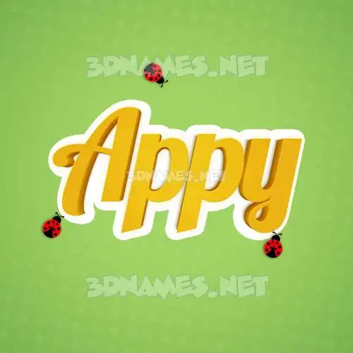 appy in Ladybugs style - 3D name wallpaper