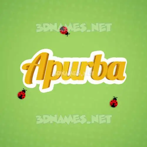 apurba in Ladybugs style - 3D name wallpaper