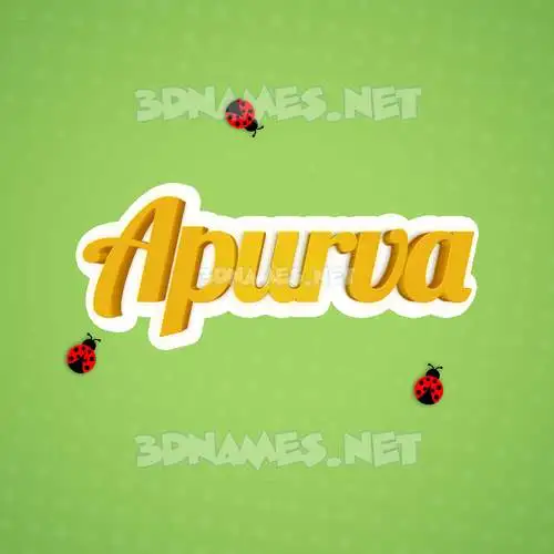 apurva in Ladybugs style - 3D name wallpaper