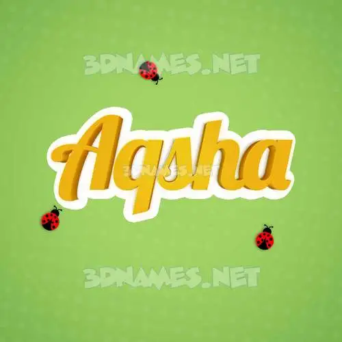aqsha in Ladybugs style - 3D name wallpaper