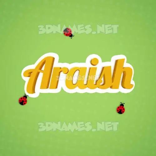 araish in Ladybugs style - 3D name wallpaper