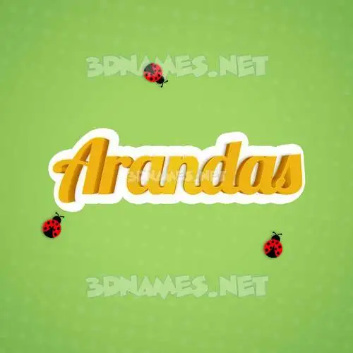 arandas in Ladybugs style - 3D name wallpaper