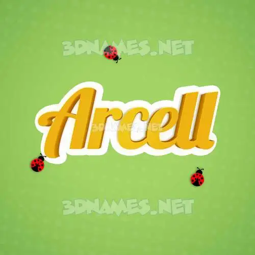 arcell in Ladybugs style - 3D name wallpaper arcell in Ladybugs style - 3D name wallpaper