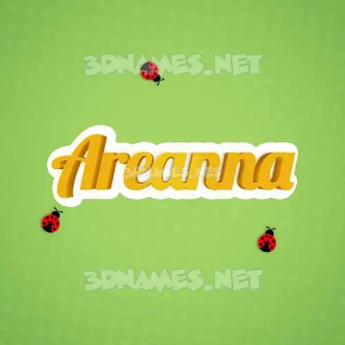 areanna in Ladybugs style - 3D name wallpaper