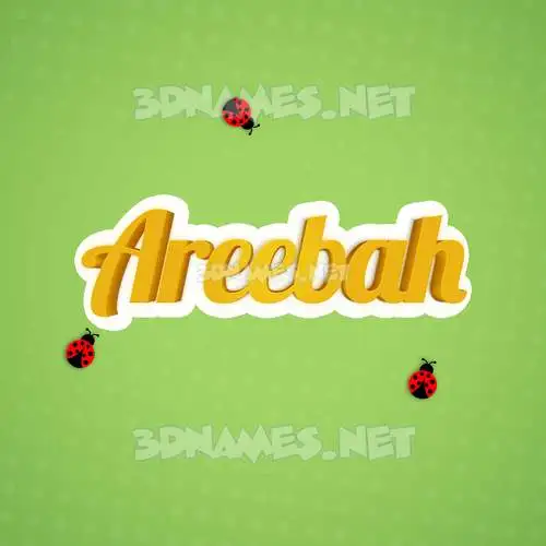 areebah in Ladybugs style - 3D name wallpaper areebah in Ladybugs style - 3D name wallpaper
