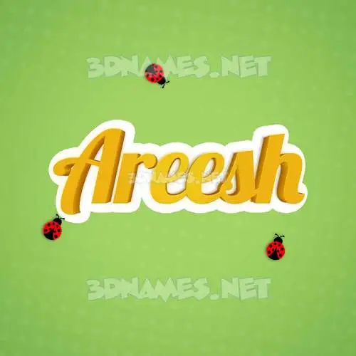 areesh in Ladybugs style - 3D name wallpaper