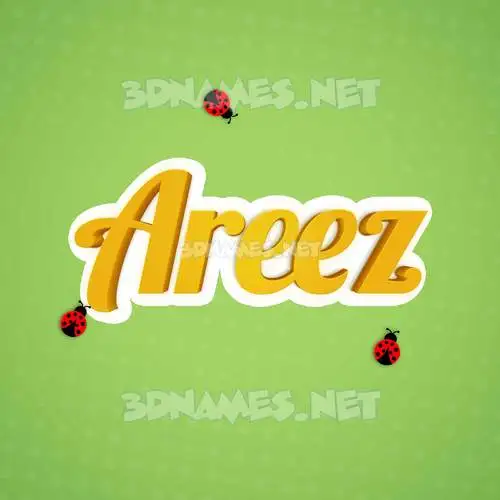 areez in Ladybugs style - 3D name wallpaper