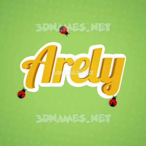 arely in Ladybugs style - 3D name wallpaper