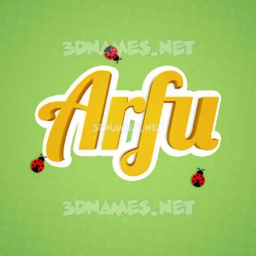 arfu in Ladybugs style - 3D name wallpaper arfu in Ladybugs style - 3D name wallpaper