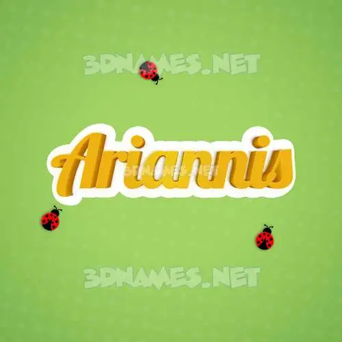 ariannis in Ladybugs style - 3D name wallpaper