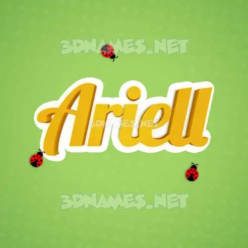 ariell in Ladybugs style - 3D name wallpaper