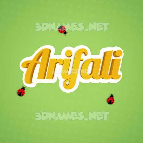 arifali in Ladybugs style - 3D name wallpaper