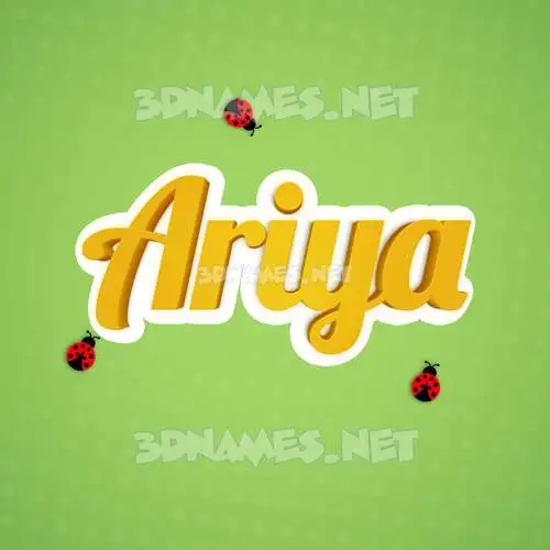 ariya in Ladybugs style - 3D name wallpaper