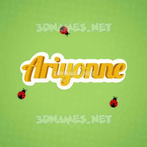 ariyonne in Ladybugs style - 3D name wallpaper