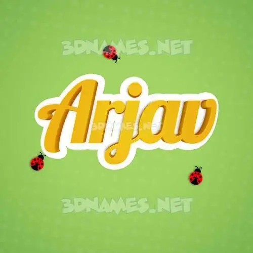 arjav in Ladybugs style - 3D name wallpaper