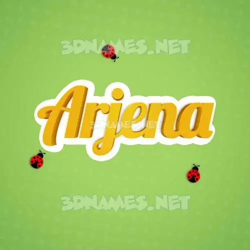 arjena in Ladybugs style - 3D name wallpaper