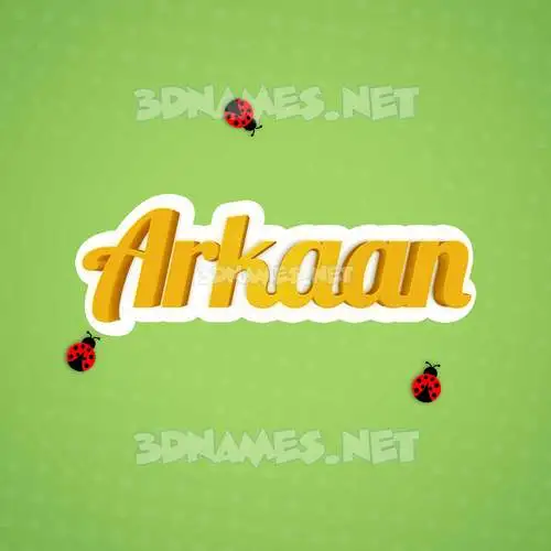 arkaan in Ladybugs style - 3D name wallpaper