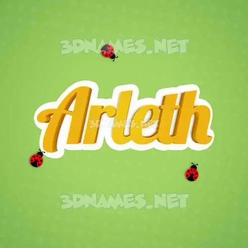 arleth in Ladybugs style - 3D name wallpaper