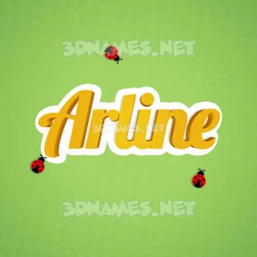 arline in Ladybugs style - 3D name wallpaper