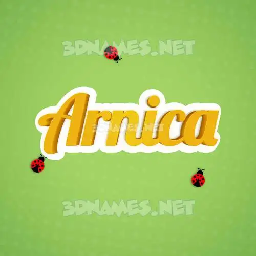 arnica in Ladybugs style - 3D name wallpaper