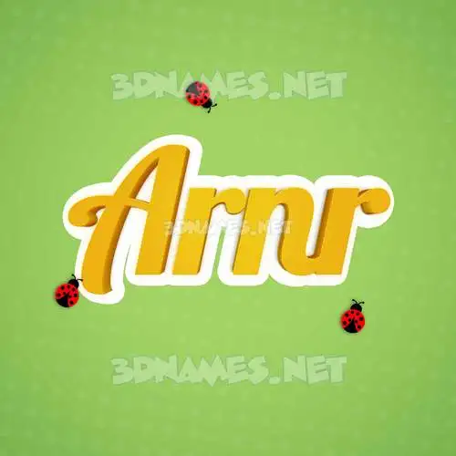 arnr in Ladybugs style - 3D name wallpaper