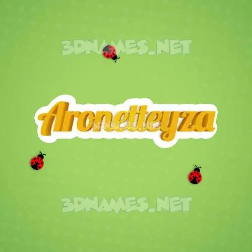 aronetteyza in Ladybugs style - 3D name wallpaper
