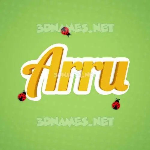 arru in Ladybugs style - 3D name wallpaper