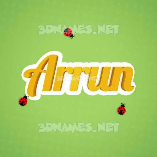 arrun in Ladybugs style - 3D name wallpaper