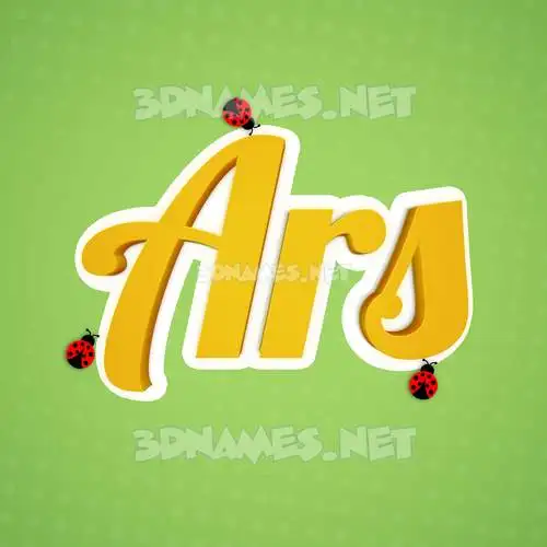 ars in Ladybugs style - 3D name wallpaper